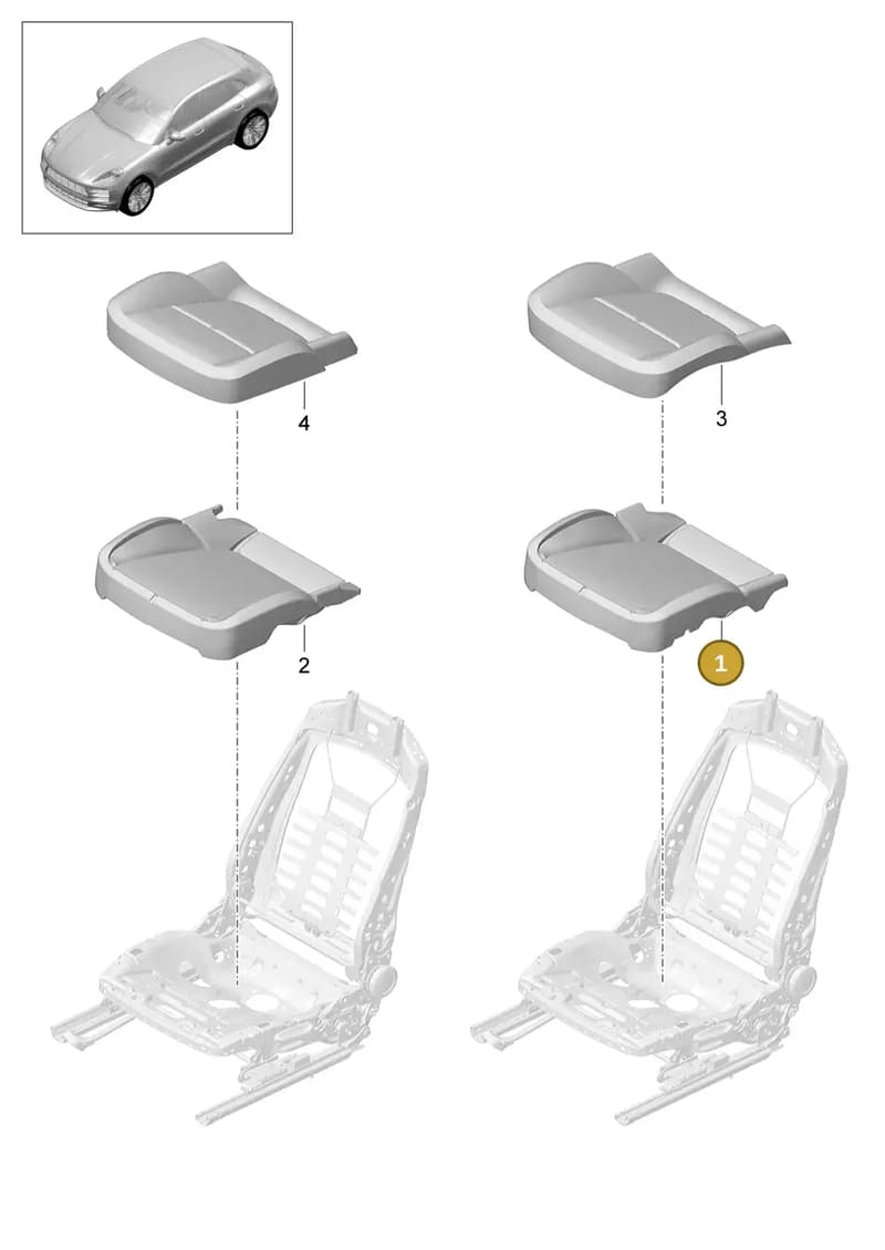 95B881375E — Porsche Macan (2018-2022) diagram p52817400, position 1