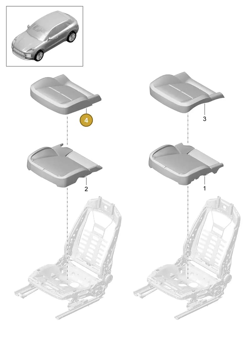 95B881406AAD0L — Porsche Macan R4 TFSI (2018-) diagram p52817400, position 4
