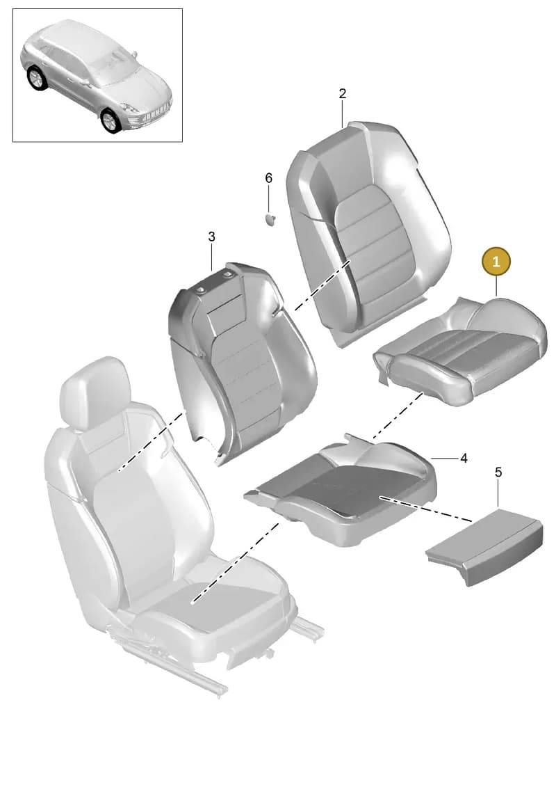 95B881406AFAAB — Porsche Macan (2013-2018) diagram p44817010, position 1