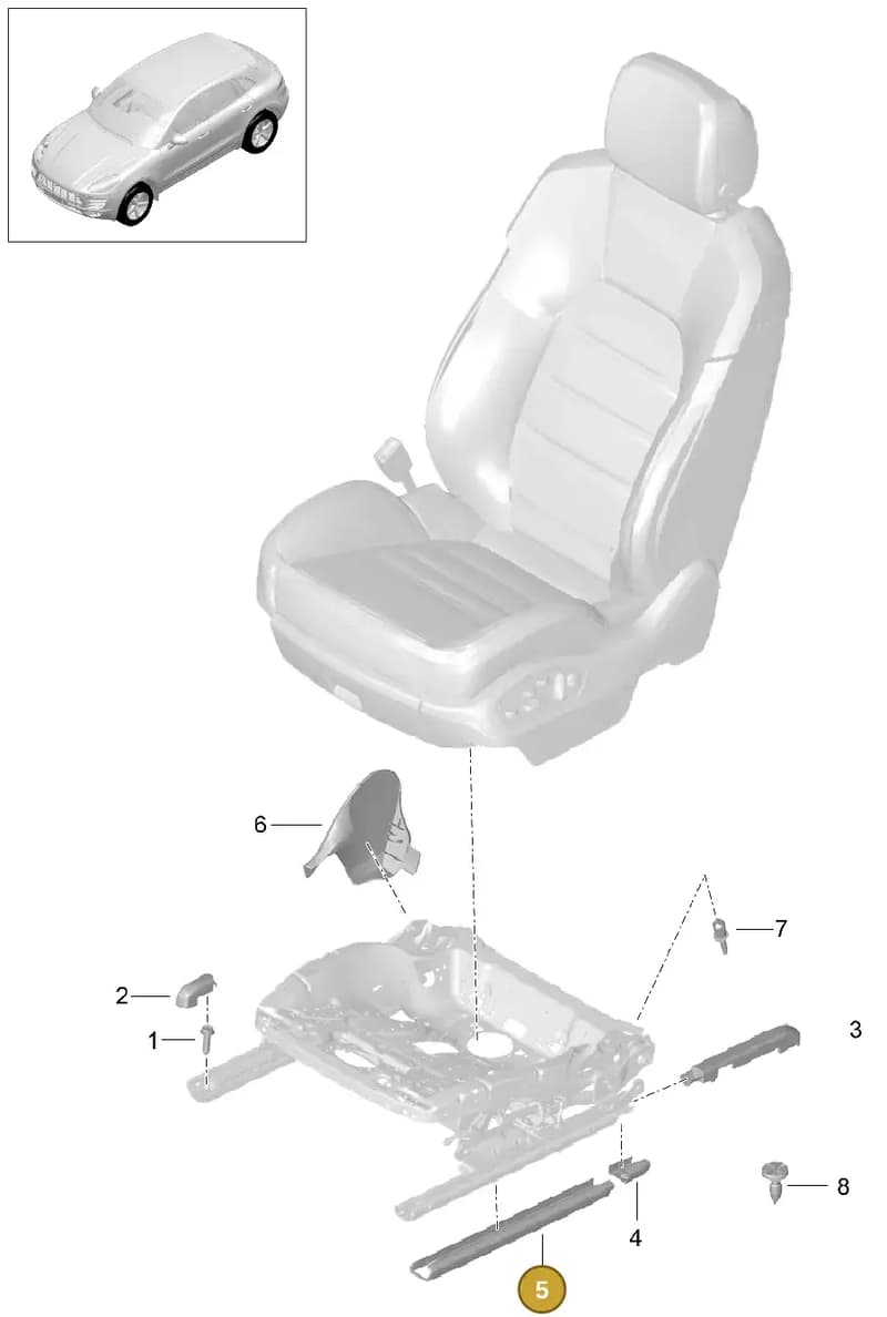 95B881477OM8 — Porsche Macan (2013-2018) diagram p44817000, position 5
