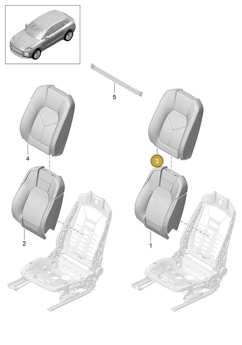 95B881805GD0L — Porsche Macan R4 TFSI (2018-) diagram p52817310, position 3