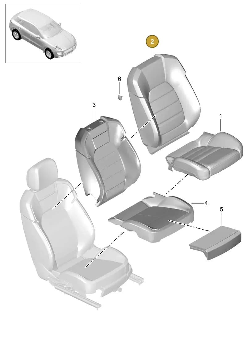 95B881805MAAB — Porsche Macan (2013-2018) diagram p44817010, position 2