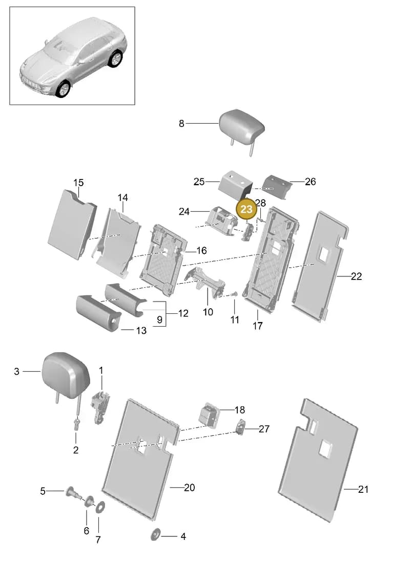 95B883481 — Porsche Macan (2013-2018) diagram p44817050, position 23
