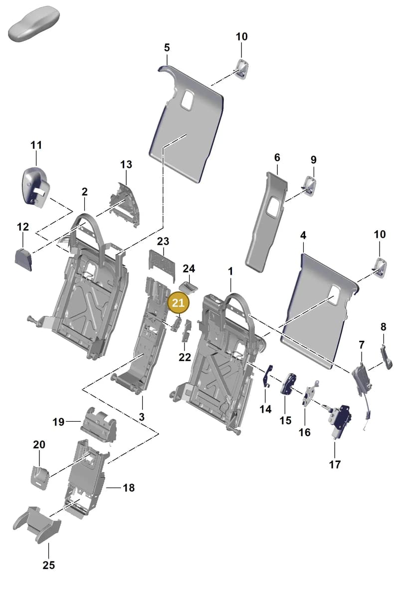 95B883481 — Porsche Panamera (2023-2025) diagram p62818020, position 21