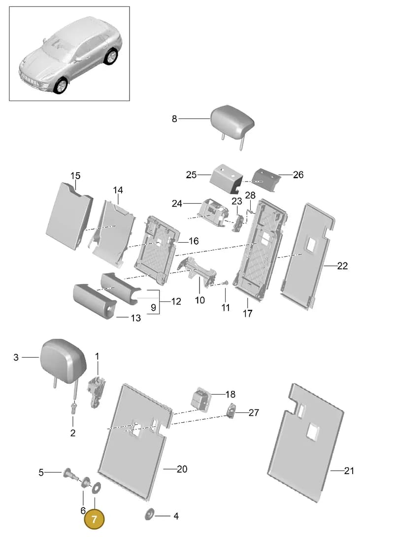 95B885448 — Porsche Macan (2013-2018) diagram p44817050, position 7