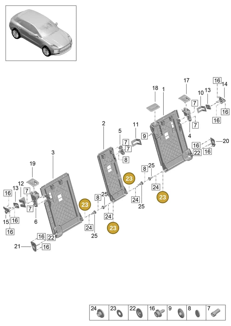 95B885448 — Porsche Macan (2018-2022) diagram p52818000, position 23