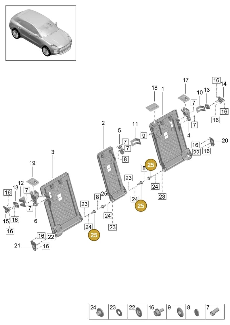95B885581 — Porsche Macan (2018-2022) diagram p52818000, position 25