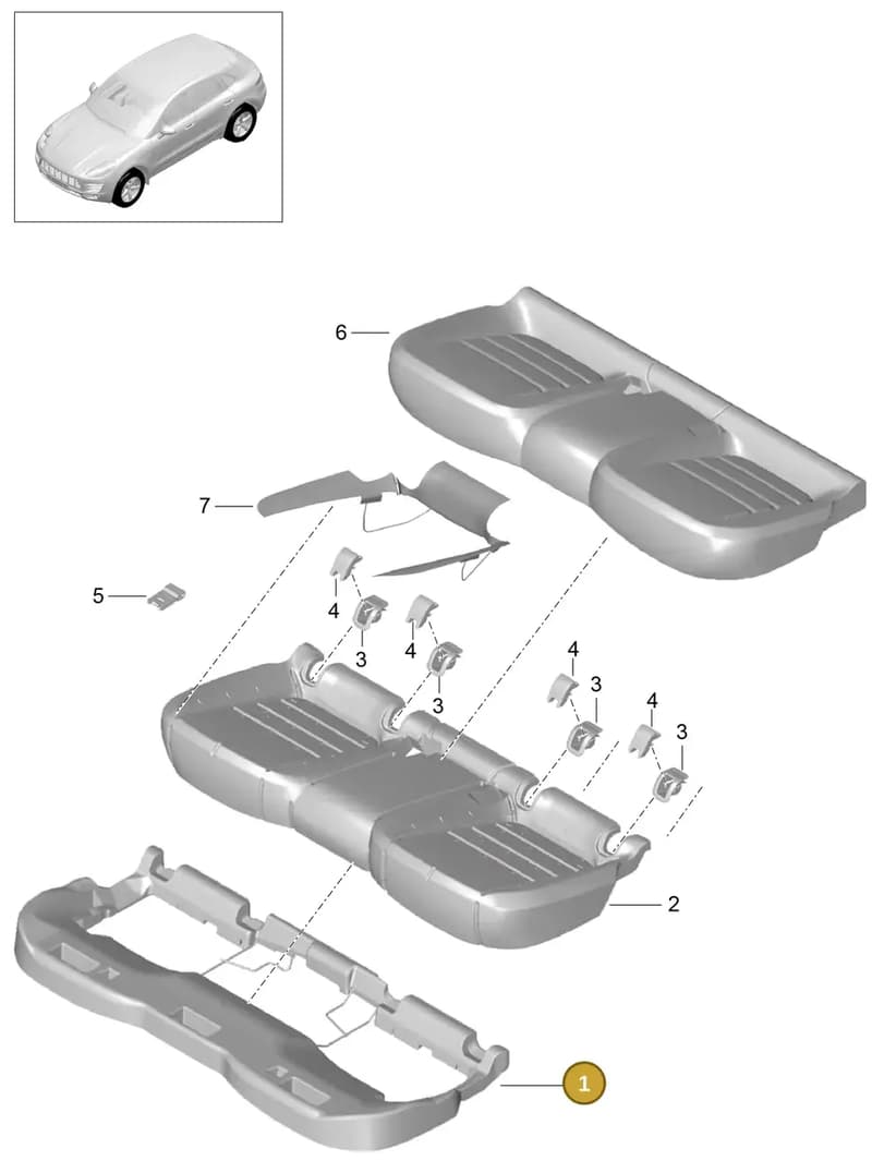 95B885775 — Porsche Macan (2013-2018) diagram p44817040, position 1
