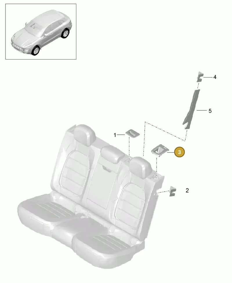 95B885880OT5 — Porsche Macan GTS (2013-2018) diagram p44817035, position 3