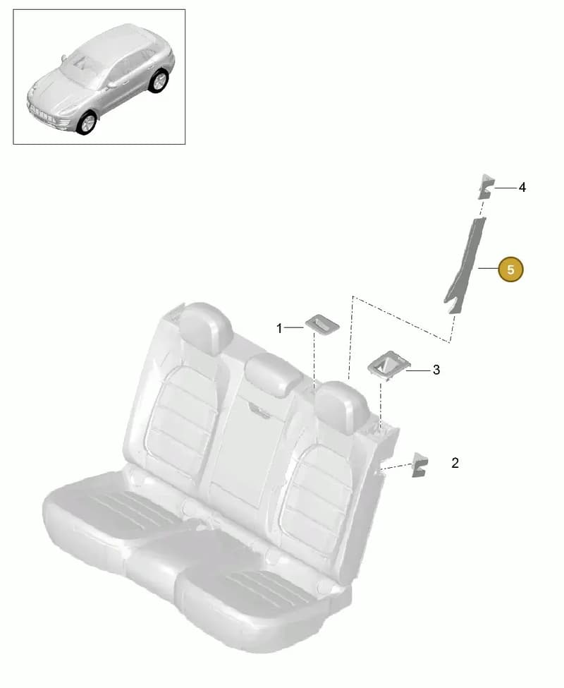 95B885949OM8 — Porsche Macan (2013-2018) diagram p44817035, position 5