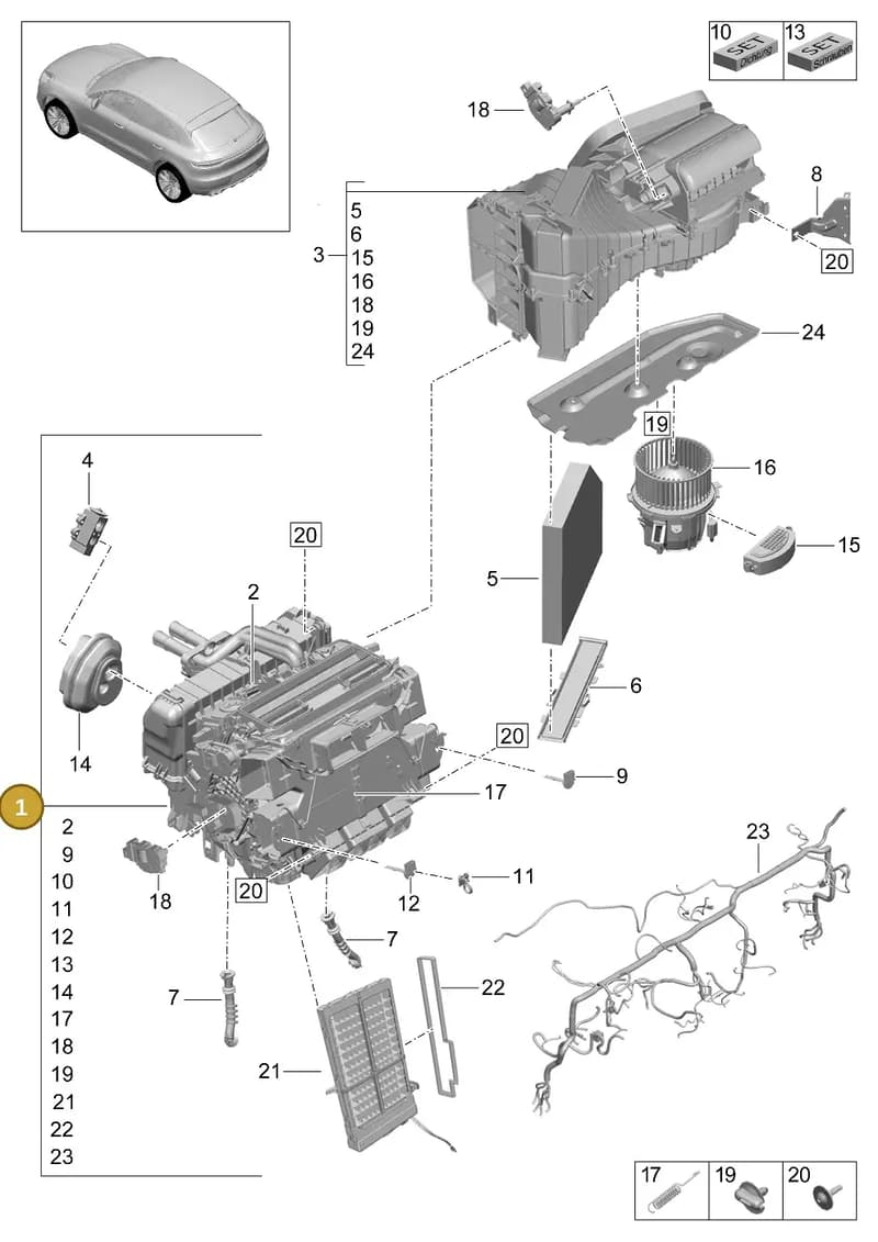 95B898030M — Porsche Macan (2018-2022) diagram p52814000, position 1