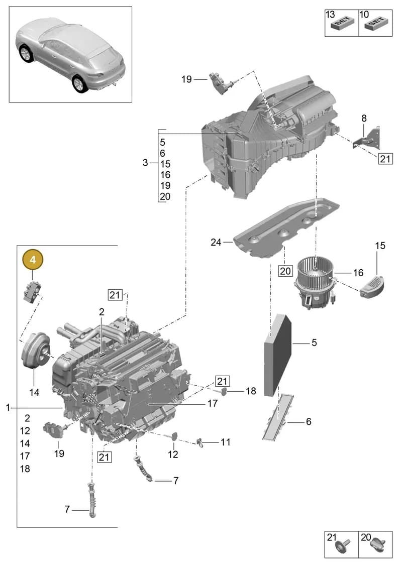 95B898031 — Porsche Macan (2013-2018) diagram p44813050, position 4