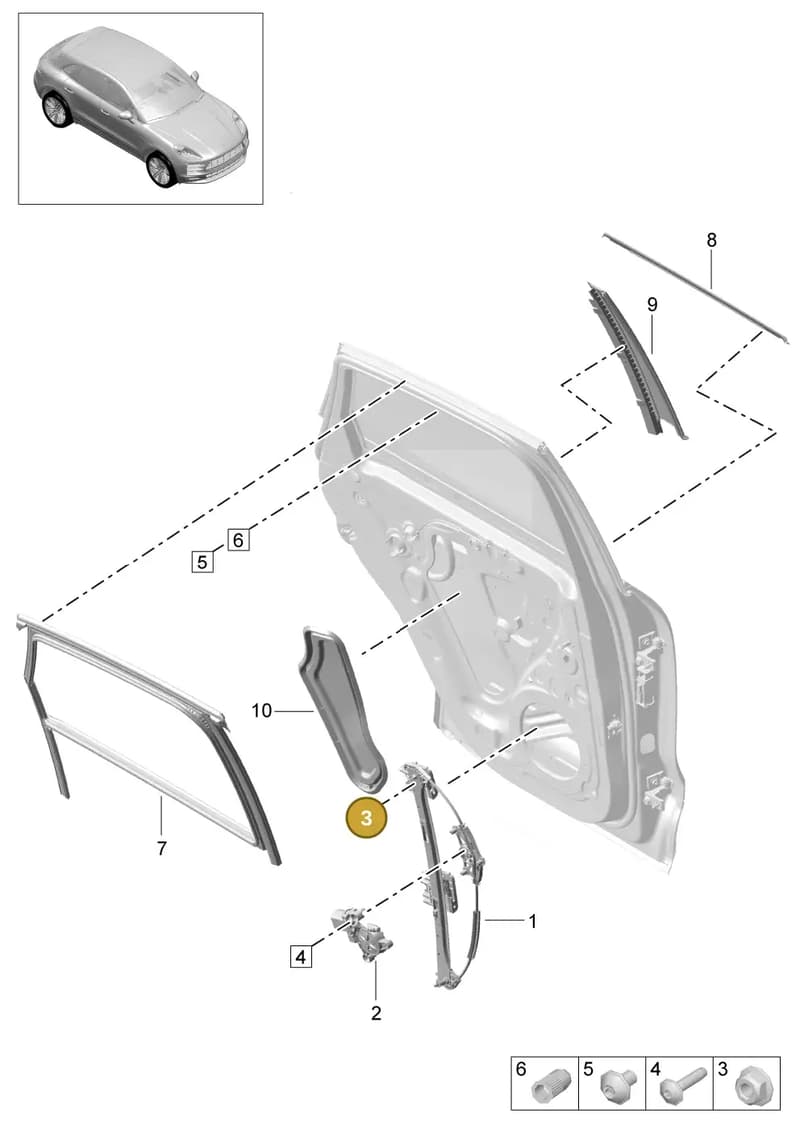 95B898633 — Porsche Macan (2018-2022) diagram p52000200, position 3