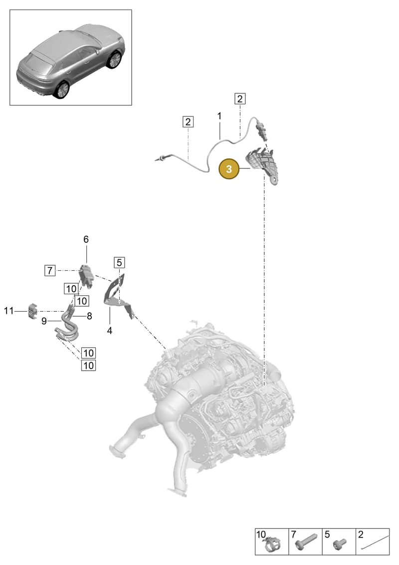 95B906287 — Porsche Macan (2018-2022) diagram p52202410, position 3