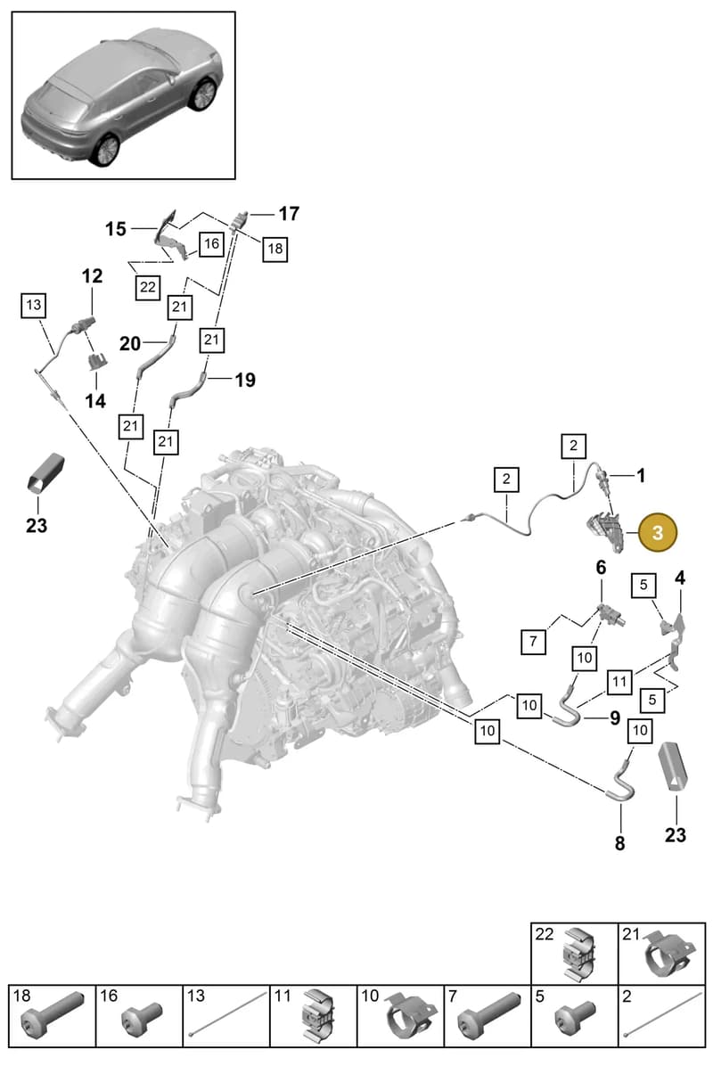 95B906287 — Porsche Macan (2018-2022) diagram p52202400, position 3