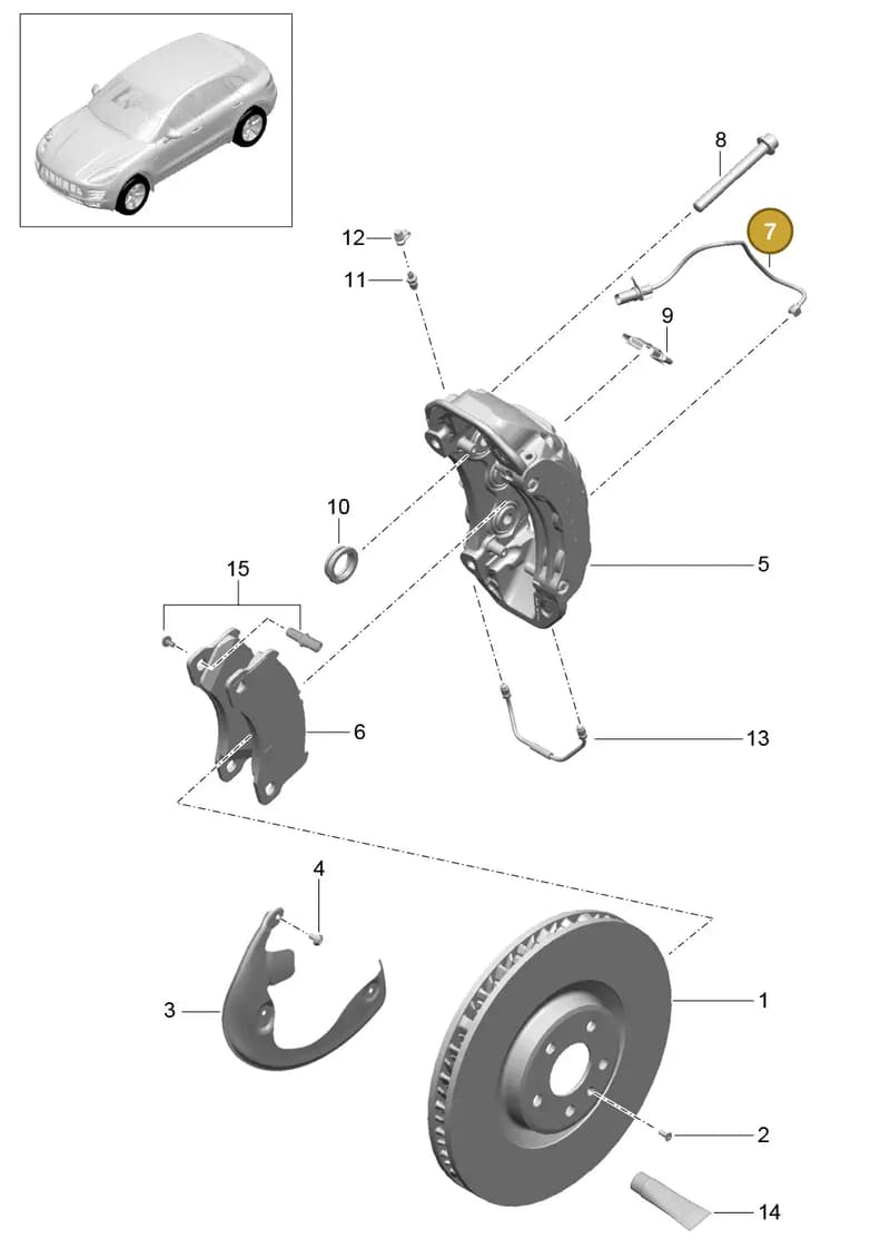 95B907253A — Porsche Macan (2013-2018) diagram p44602000, position 7