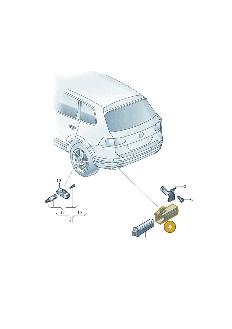 95B907324B — Volkswagen Touareg (2014-2018) diagram 787907100, position 4