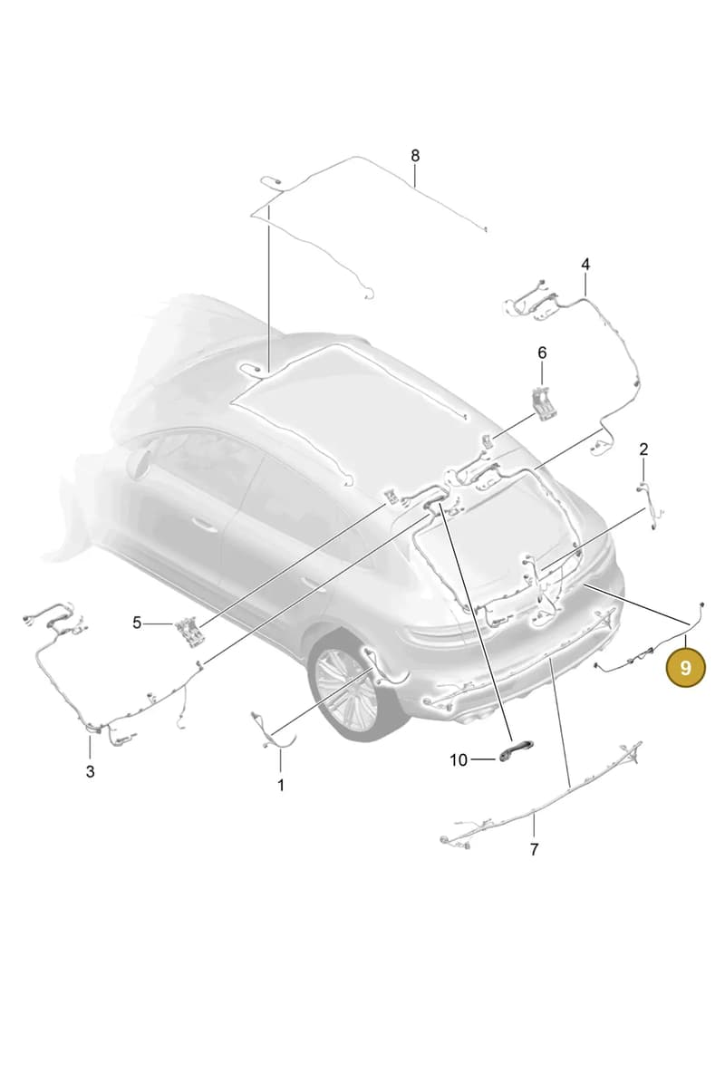 95B907590B — Porsche Macan (2018-2022) diagram p52000170, position 9