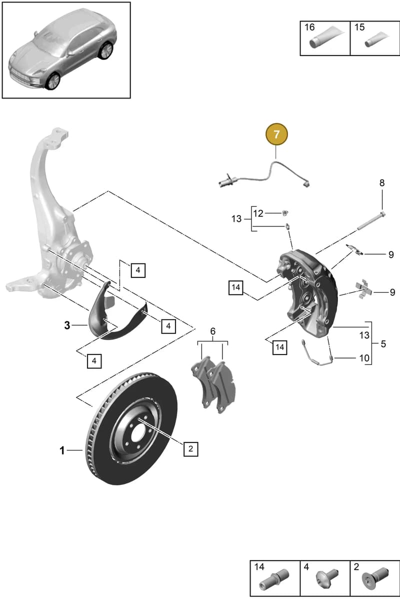 95B907637G — Porsche Macan (2018-2022) diagram p52602000, position 7