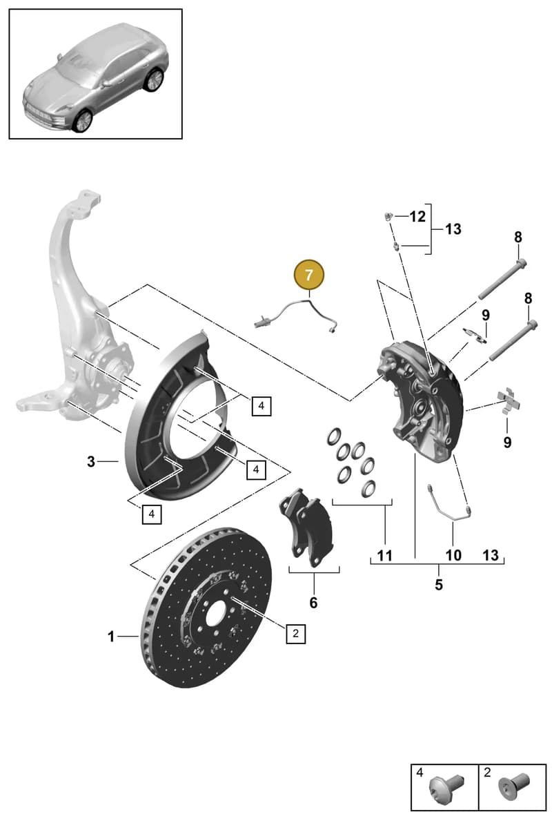 95B907637G — Porsche Macan (2018-2022) diagram p52602020, position 7