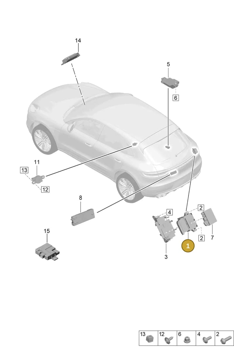 95B907801C — Porsche Macan (2018-2022) diagram p52901035, position 1
