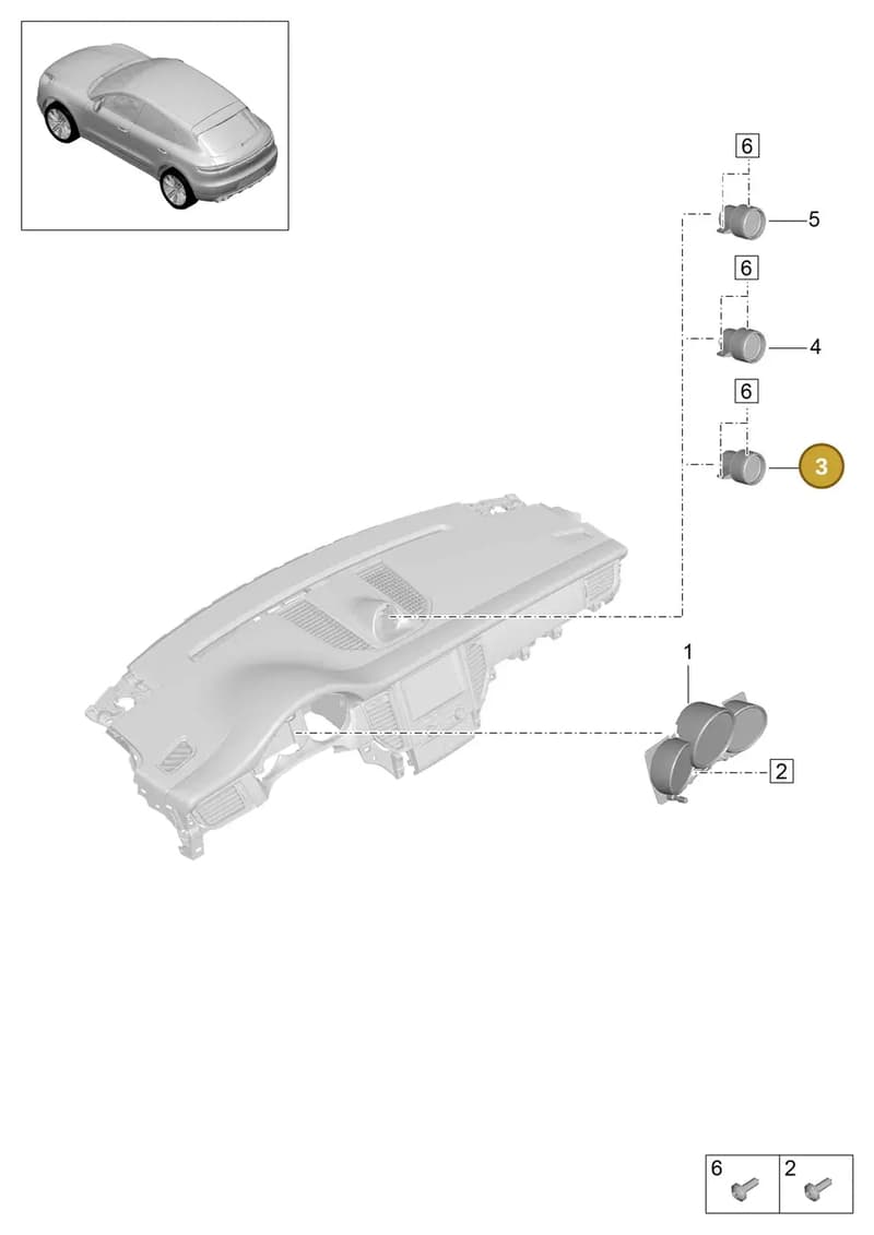 95B919107R — Porsche Macan (2018-2022) diagram p52906010, position 3