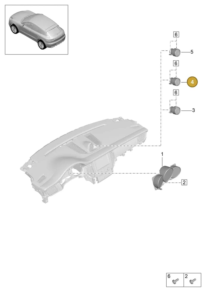 95B919203E — Porsche Macan (2018-2022) diagram p52906010, position 4