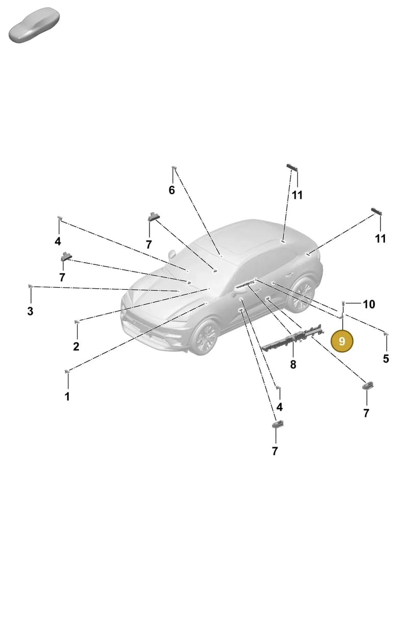 95B919238 — Porsche Macan (2024-2024) diagram p61905100, position 9