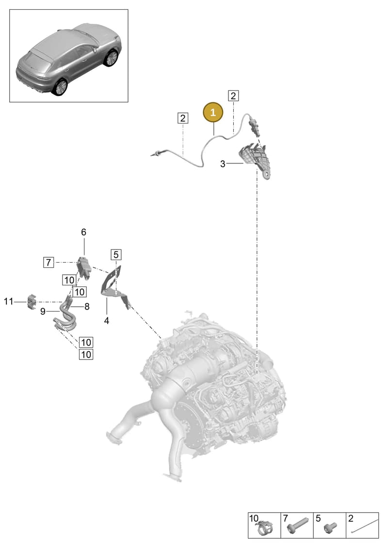 95B919529 — Porsche Macan (2018-2022) diagram p52202410, position 1