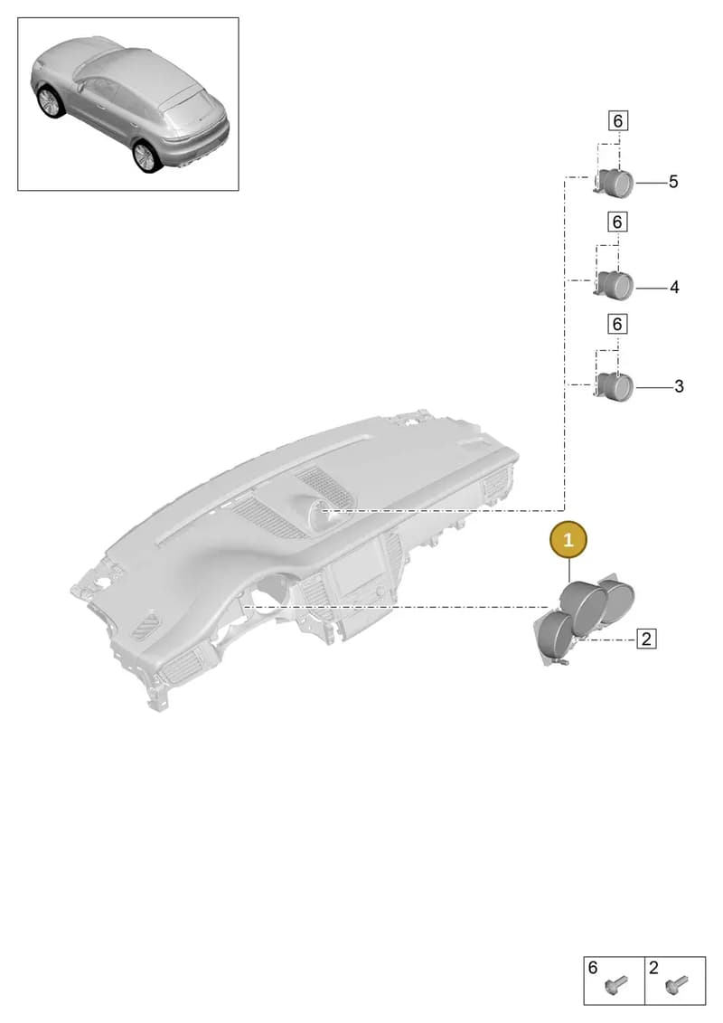95B920926TOG6 — Porsche Macan (2018-2022) diagram p52906030, position 1