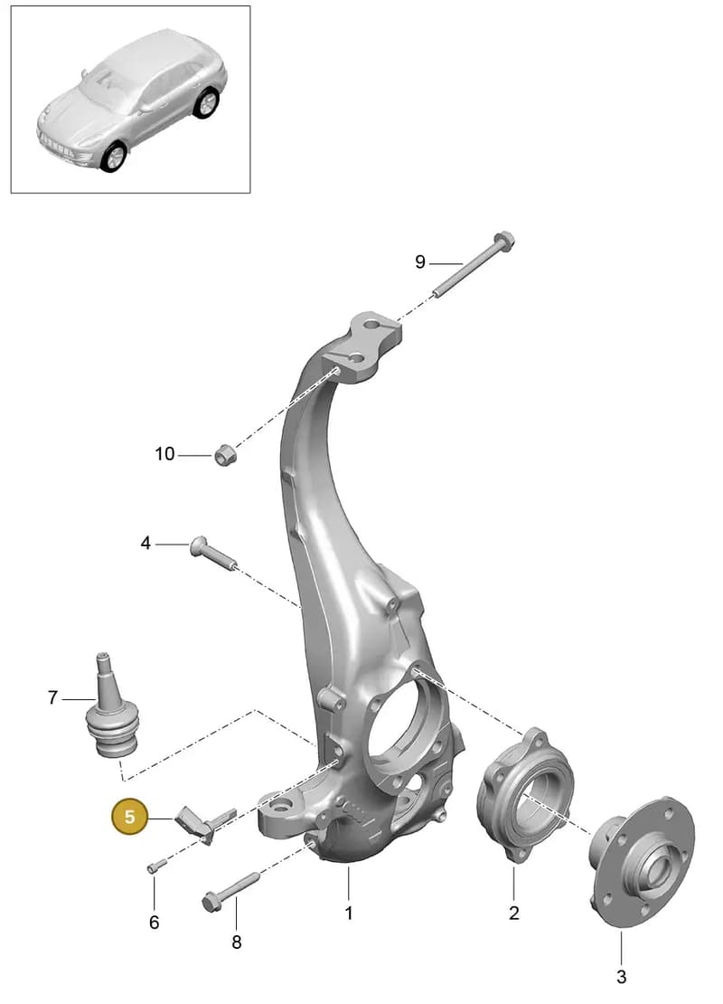 95B927804B — Porsche Macan (2013-2018) diagram p44401010, position 5