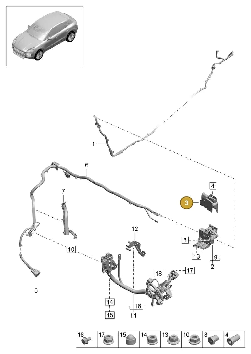 95B937115A — Porsche Macan (2018-2022) diagram p52902065, position 3