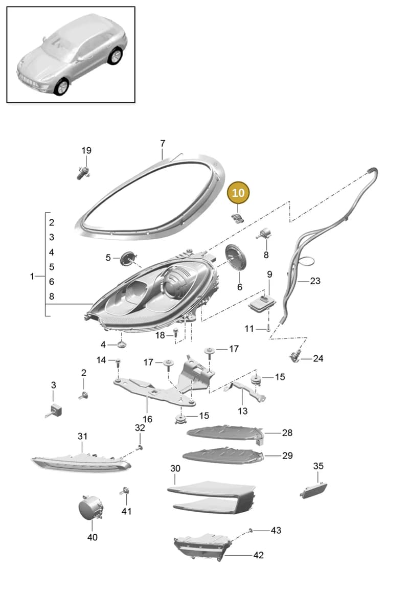 95B941159 — Porsche Macan (2013-2018) diagram p44905000, position 10