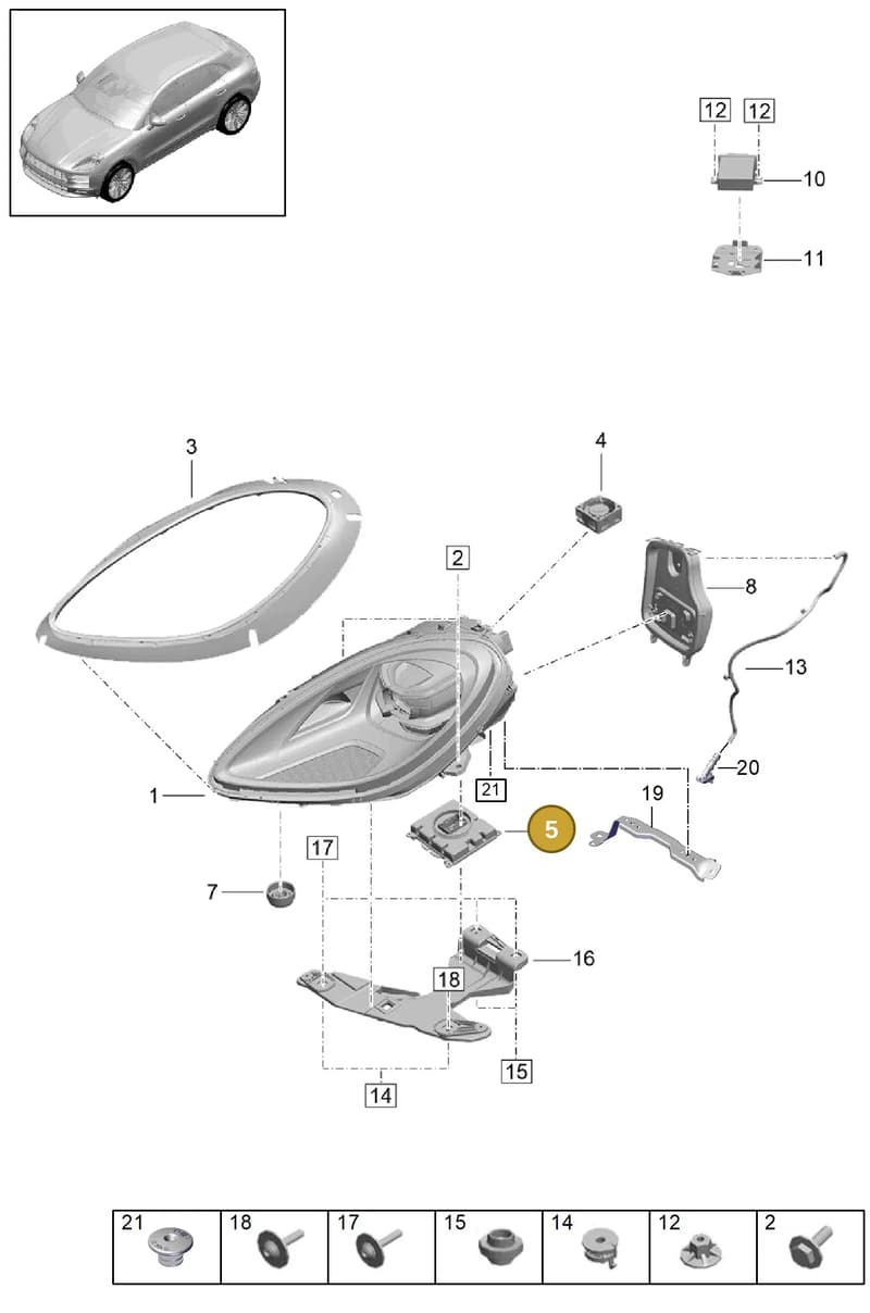 95B941572BY — Porsche Macan (2018-2022) diagram p52000001, position 5