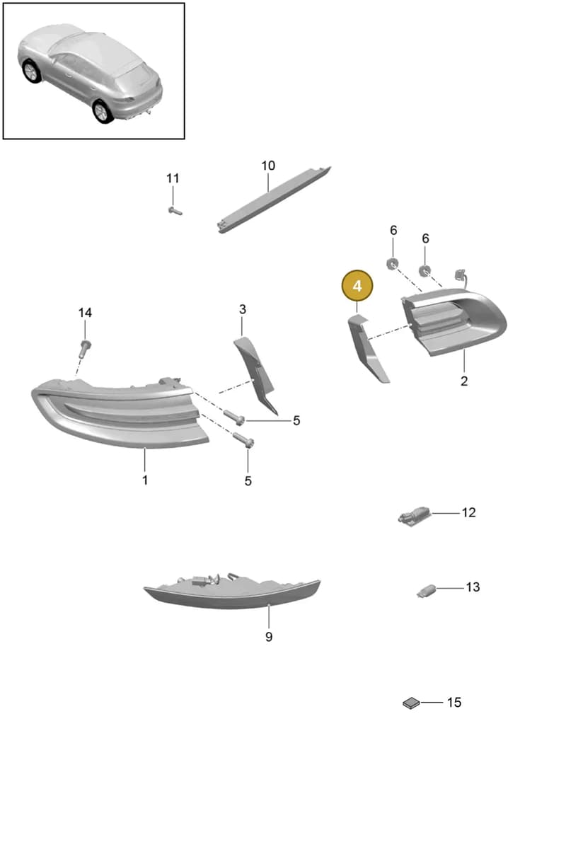 95B945425D — Porsche Macan (2013-2018) diagram p44905010, position 4