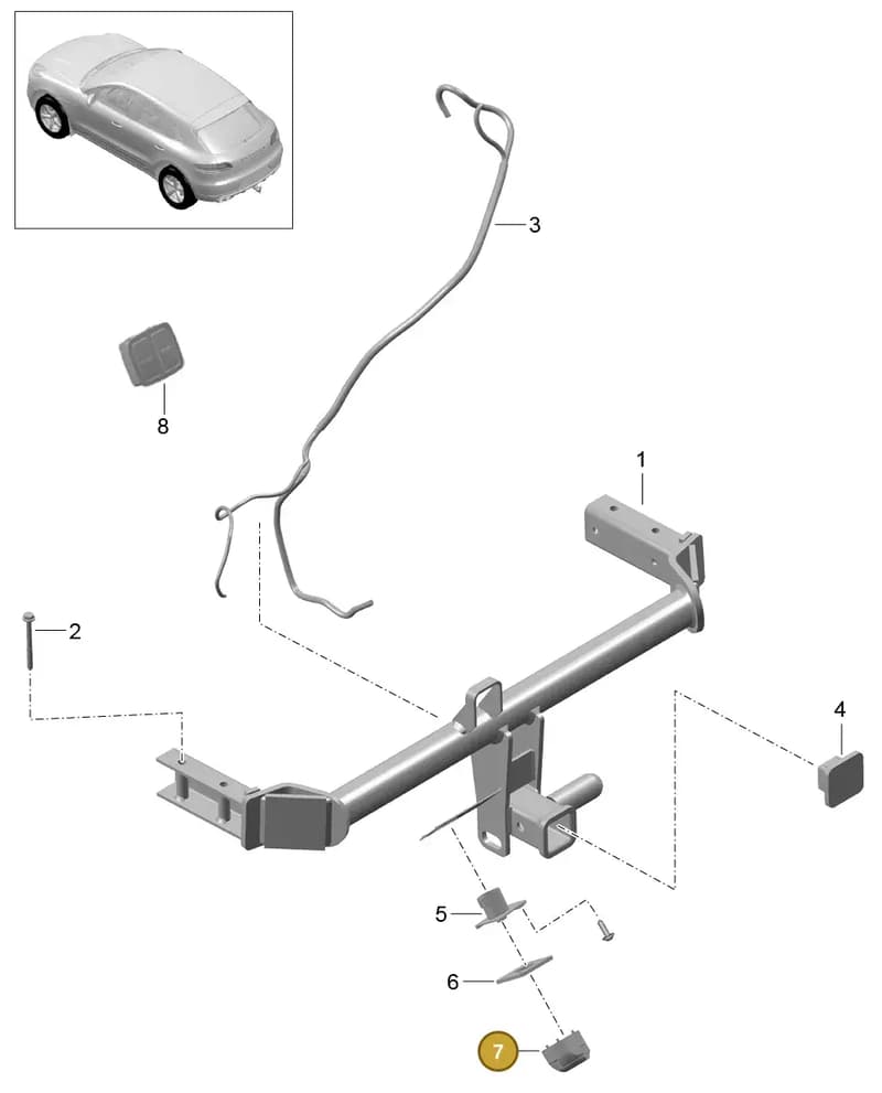 95B945505 — Porsche Macan (2013-2018) diagram p44002000, position 7