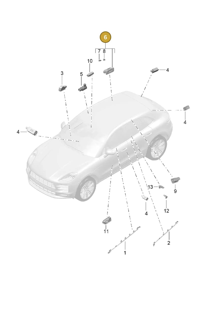 95B947292A1E0 — Porsche Macan R4 TFSI (2018-) diagram p52903040, position 6