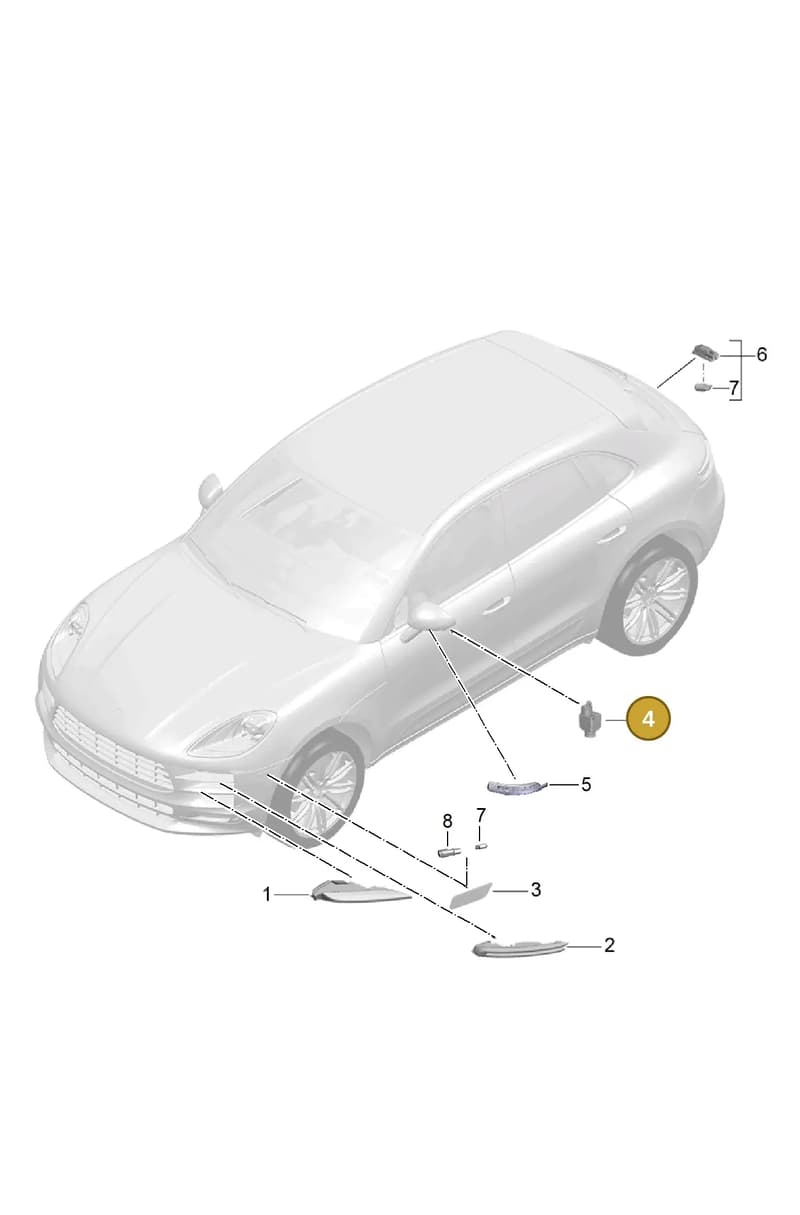 95B949134A — Porsche Macan (2018-2022) diagram p52905040, position 4