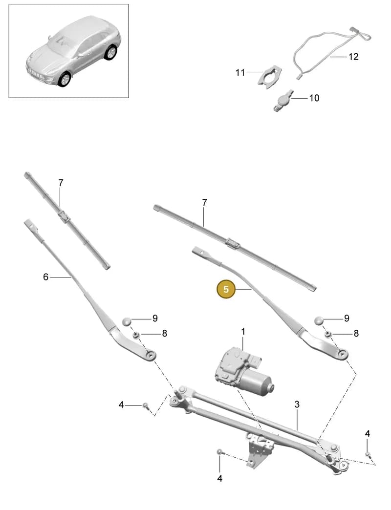 95B955407A — Porsche Macan (2013-2018) diagram p44904000, position 5