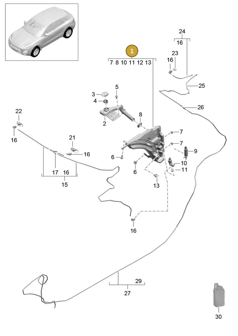 95B955451 — Porsche Macan (2013-2018) diagram p44904010, position 1
