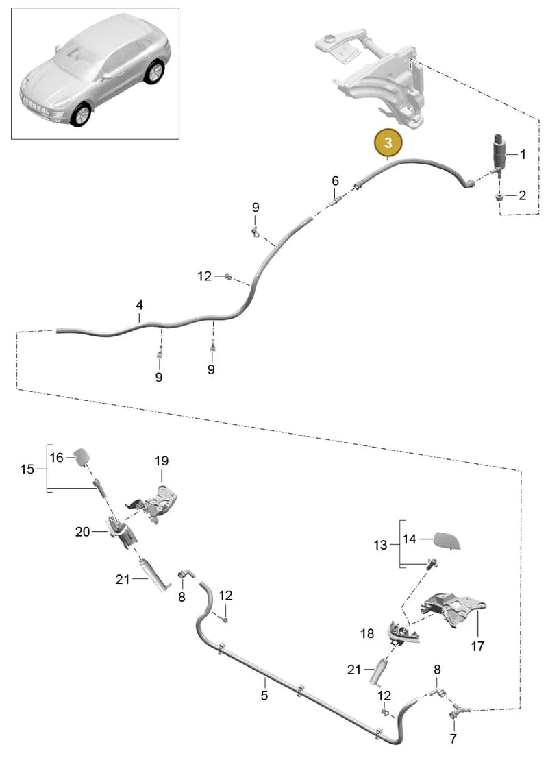 95B955970 — Porsche Macan (2013-2018) diagram p44904020, position 3