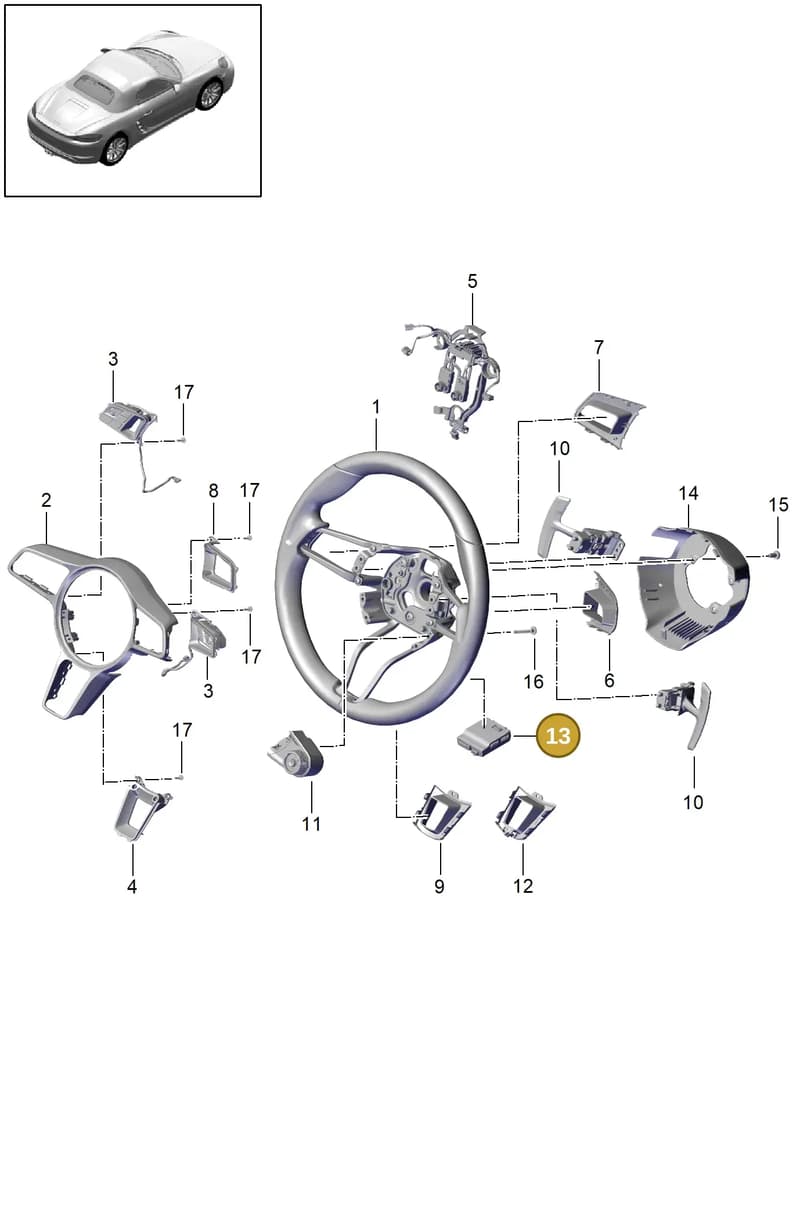 95B959256E — Porsche Boxster (2016-2019) diagram p48403010, position 13