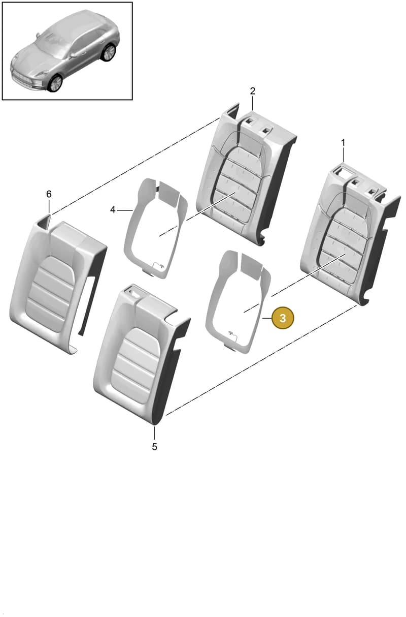 95B963567B — Porsche Macan (2018-2022) diagram p52818310, position 3