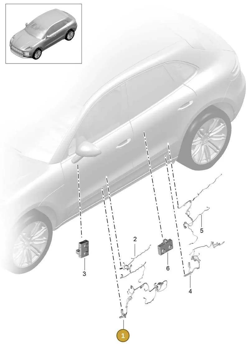 95B971029DB — Porsche Macan (2018-2022) diagram p52902160, position 1