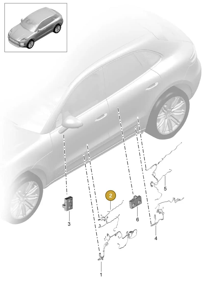 95B971035AN — Porsche Macan (2018-2022) diagram p52902160, position 2