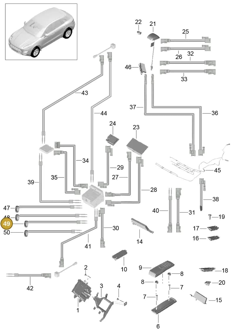 95B971086 — Porsche Macan (2013-2018) diagram p44911010, position 49