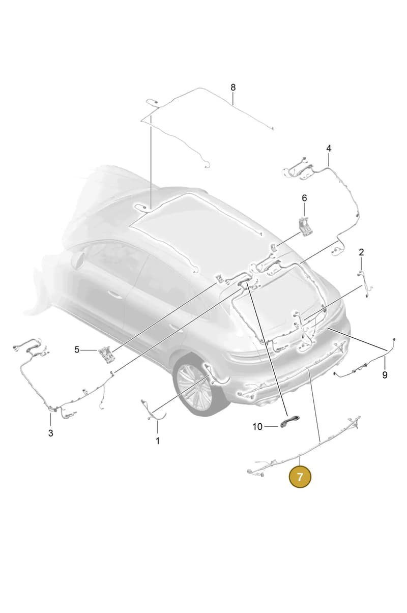 95B971104AP — Porsche Macan (2018-2022) diagram p52000170, position 7