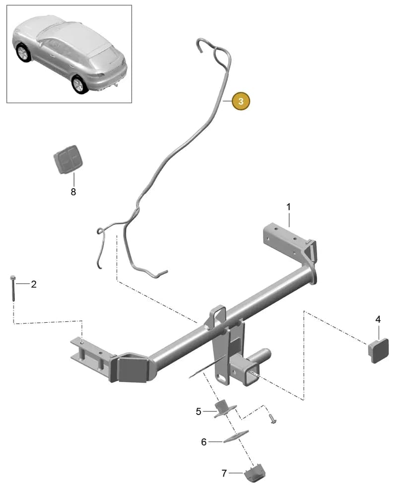 95B971124A — Porsche Macan (2013-2018) diagram p44002000, position 3