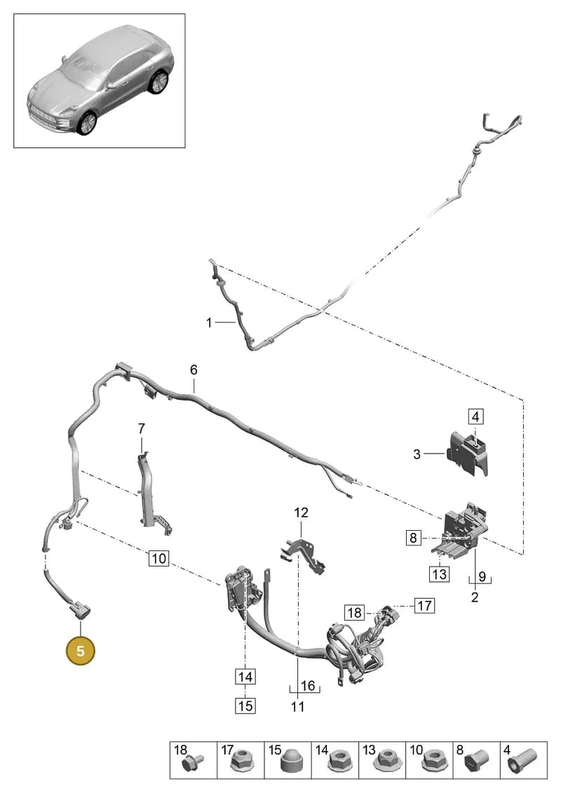 95B971226P — Porsche Macan (2018-2022) diagram p52902065, position 5