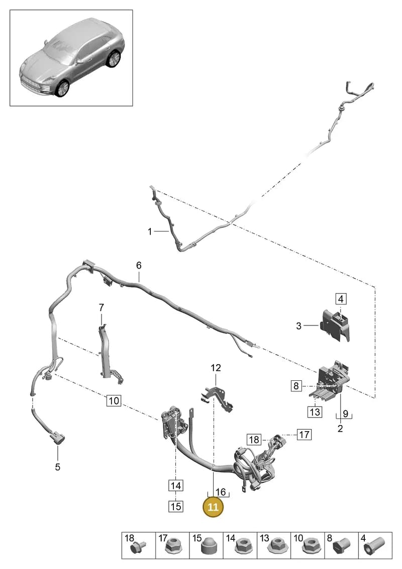 95B971228AA — Porsche Macan (2018-2022) diagram p52902065, position 11